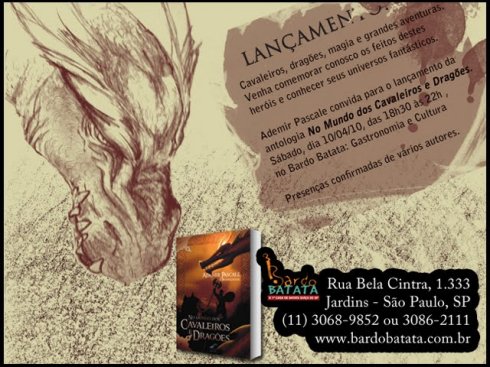 Convite - Livro No mundo dos cavaleiros e dragões